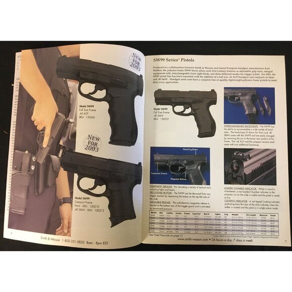 Smith and Wesson Hand Guns 2003 Catalog Pistols Semi Automatics - Picture 3 of 6